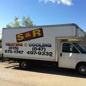 S & R Heating & Cooling truck